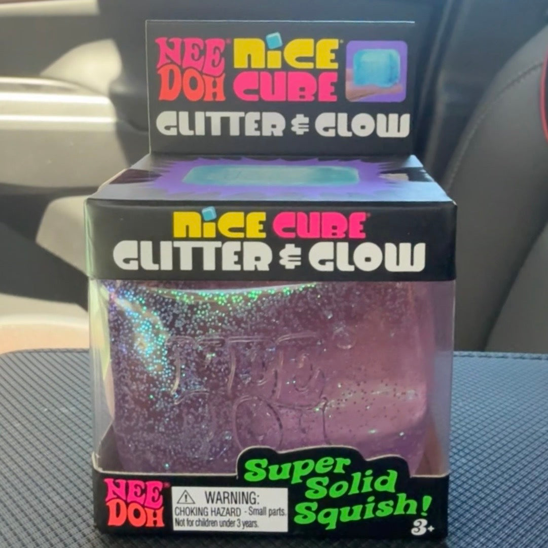 NeeDoh Nice Cube Glitter & Glow