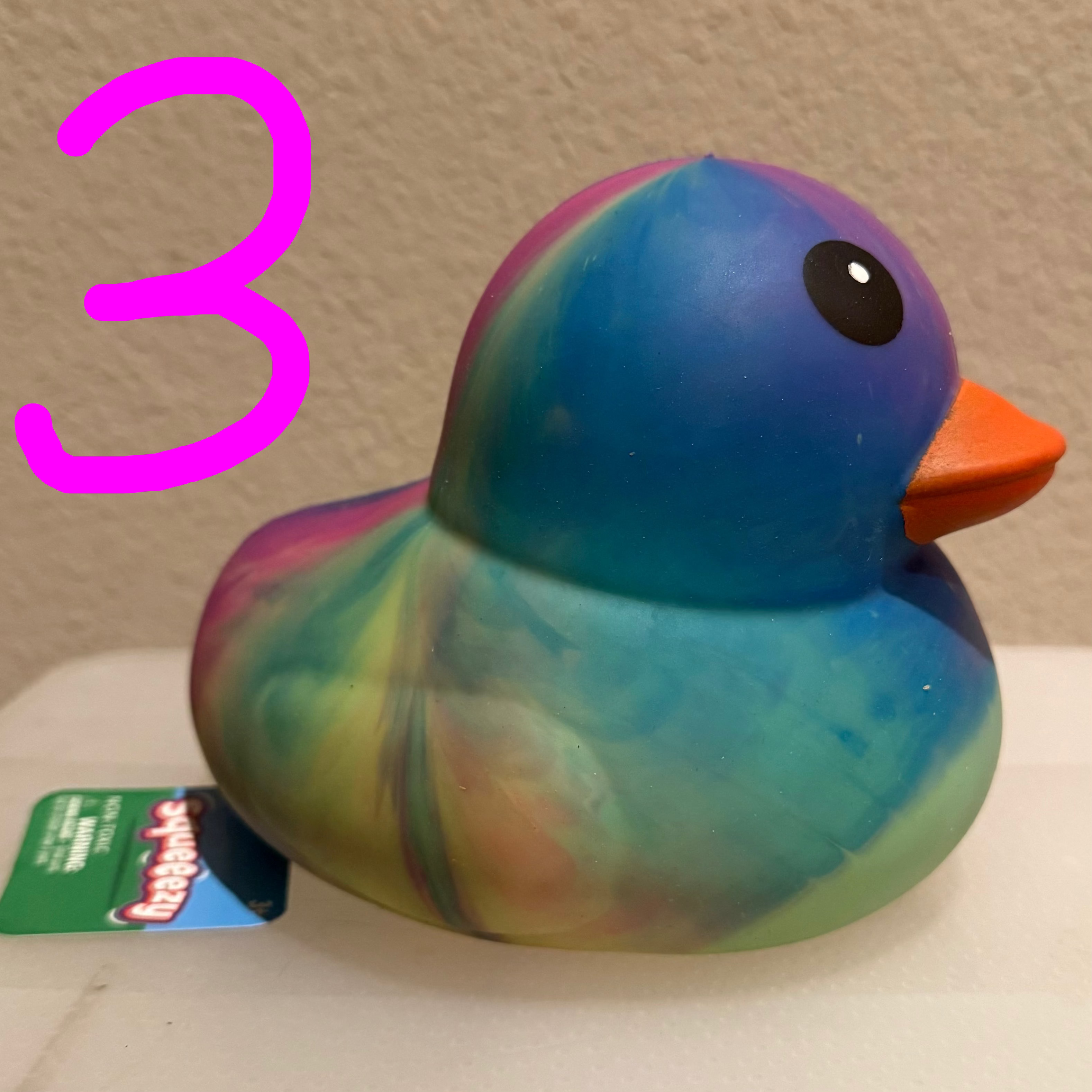 Sunny Days Jumbo Squeezy Ducks - Tie Dye Blue